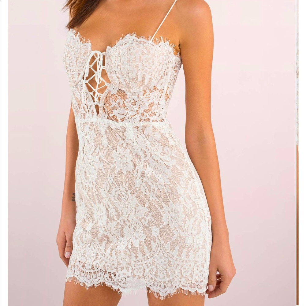 Tobi White Lace Dress